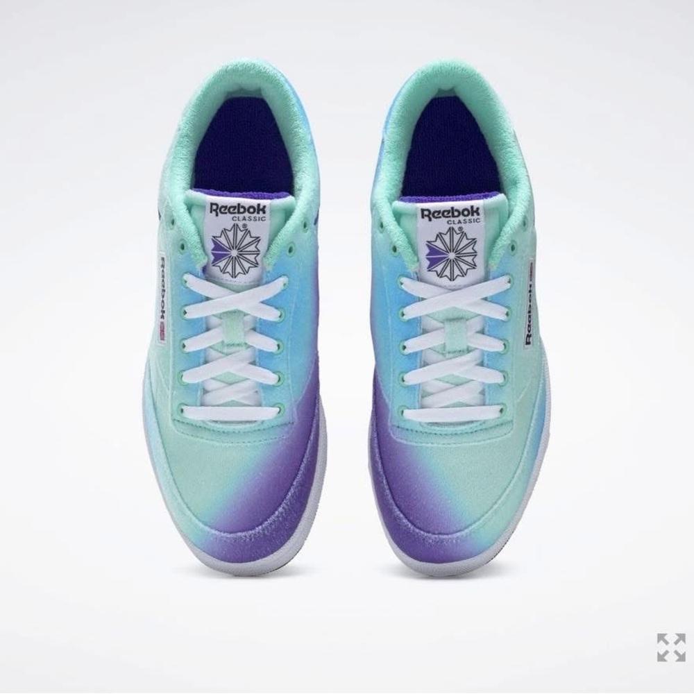 Reebok Teal and Purple Ombre Sneakers